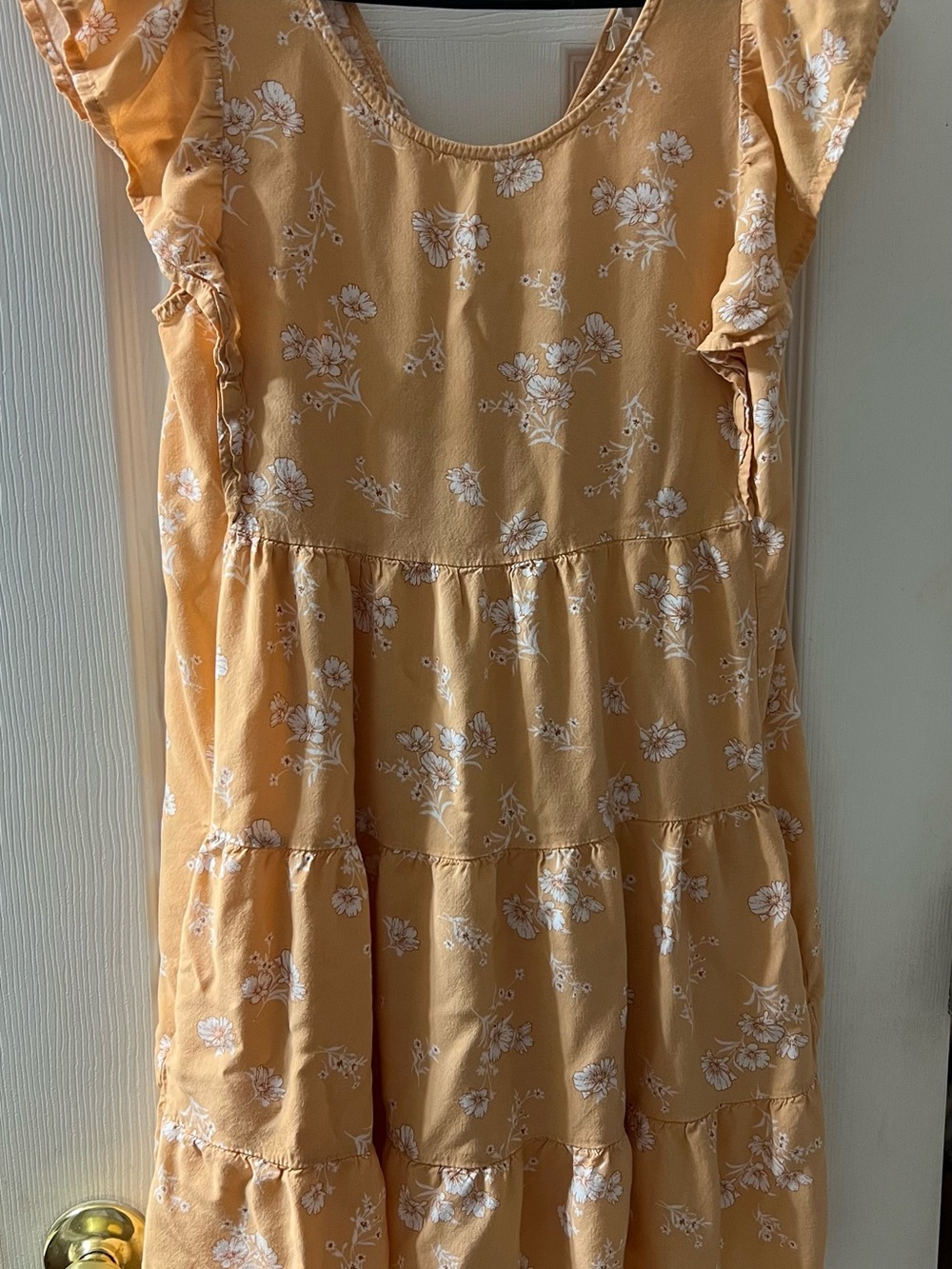 Promesa Women’s Juniors Large Yellow Floral Sundress with Pockets